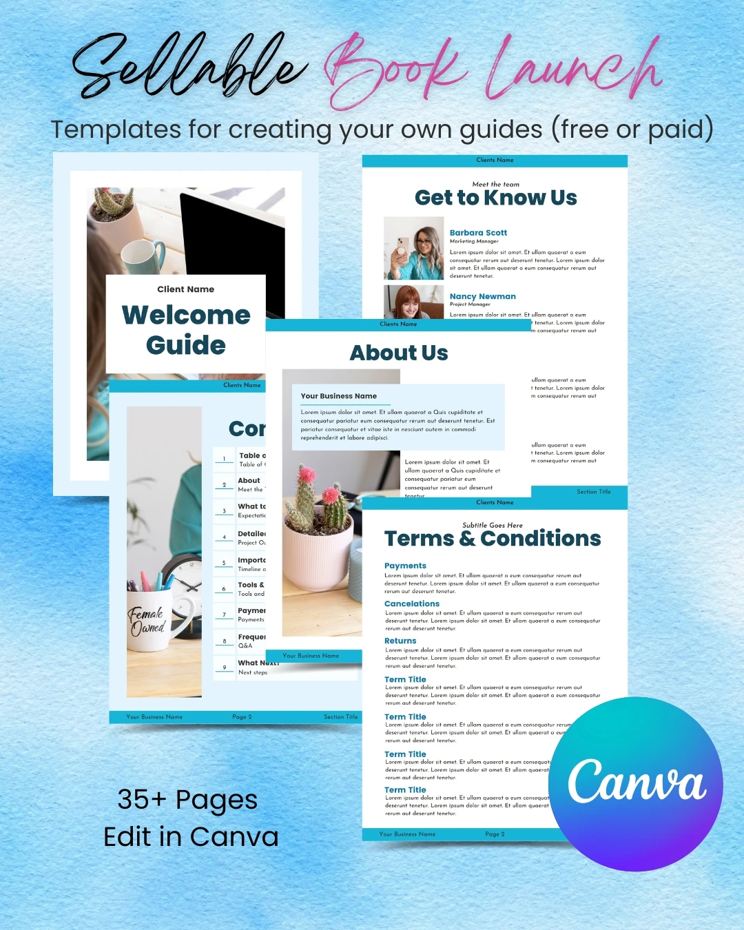 sellable book launch templates